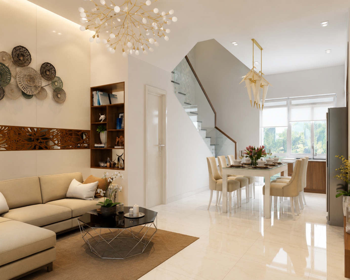 Nội thất chung cư thiết kế mang phong cách hiện đại, sang trọng
