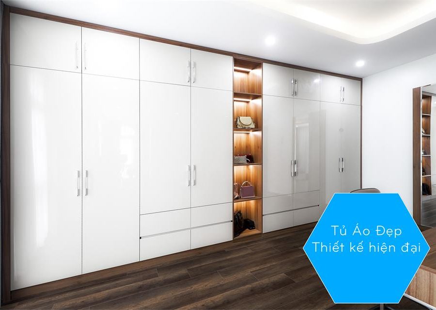Tủ áo cánh Acrylic đẹp và sang trọng